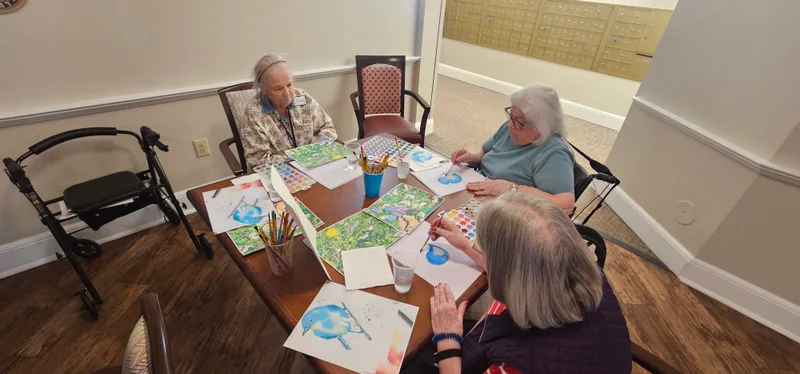 A weekday painting session