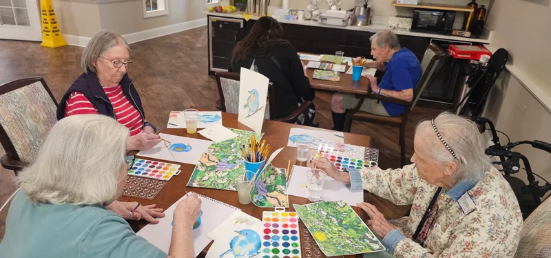 A weekday painting session in progress